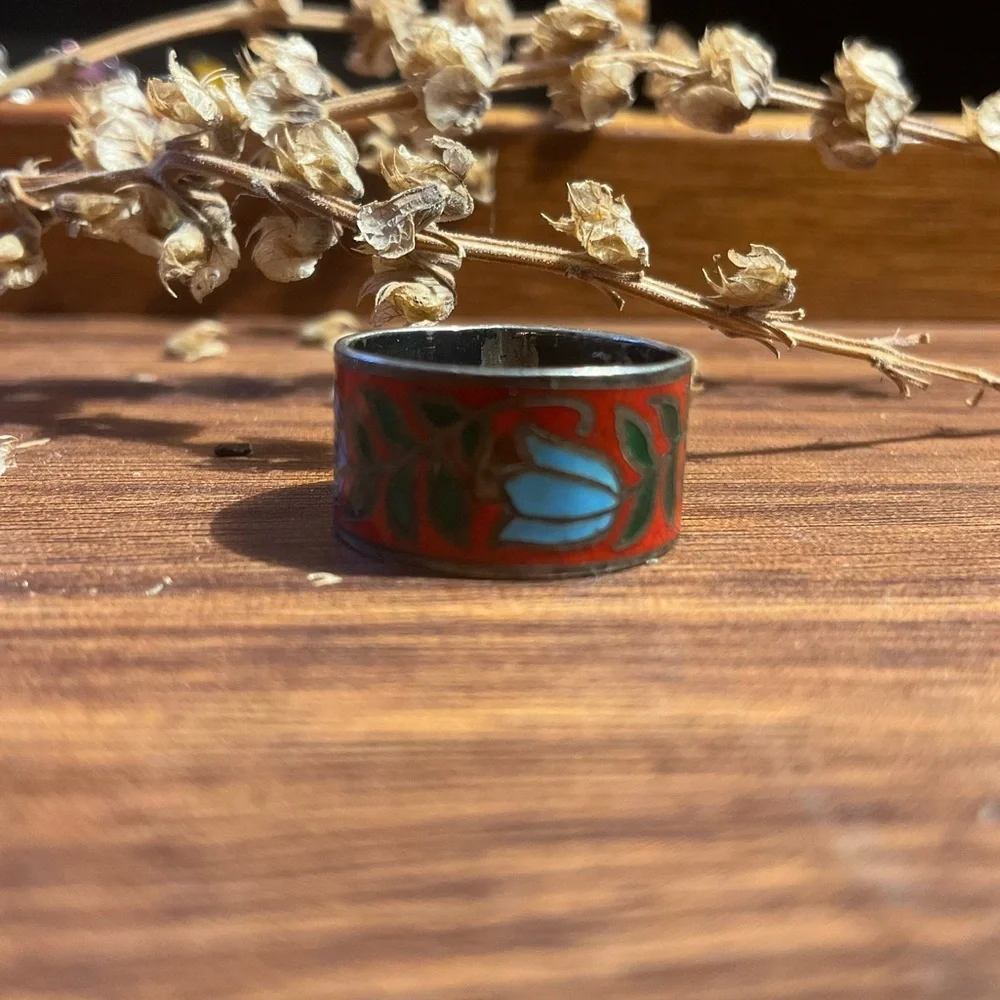 Thai Colorful Sterling Silver Band
